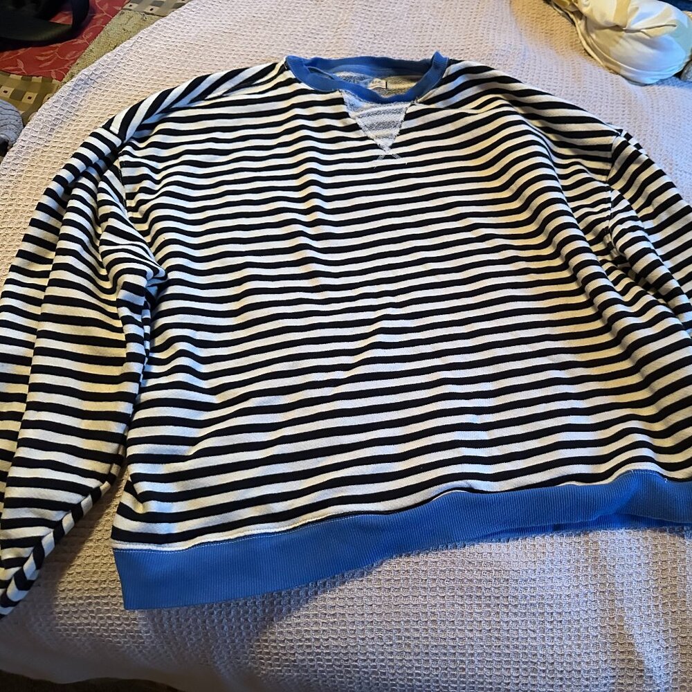 Classic Striped Oversized Crewneck